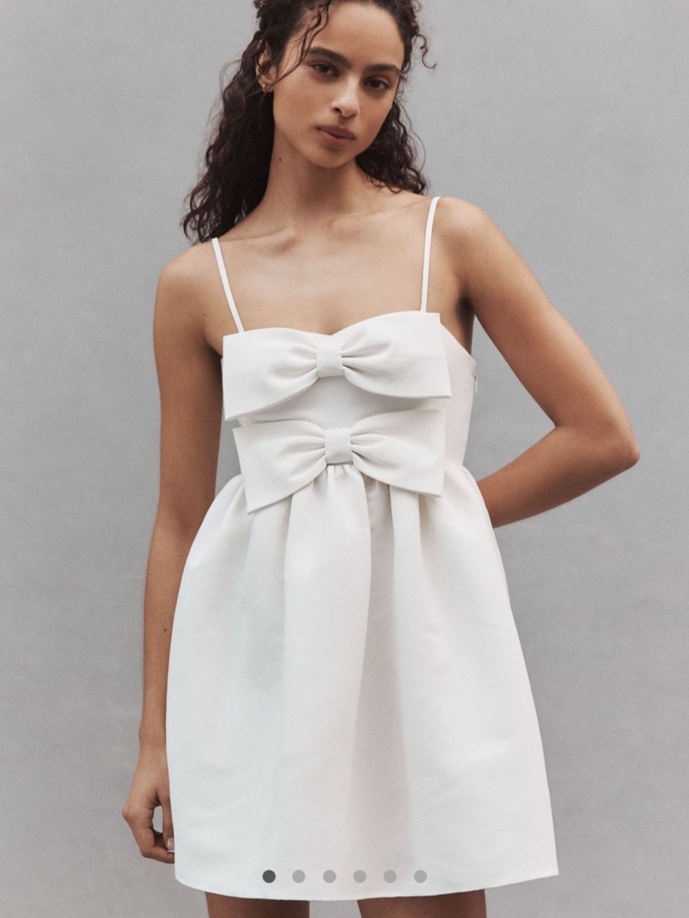 Sachin + Babi White Bow-Front Mini Dress